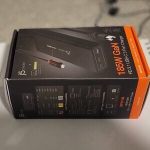 j5create - 185W GaN PD3.1 USB-C 3-Port Laptop Super Charger - Black